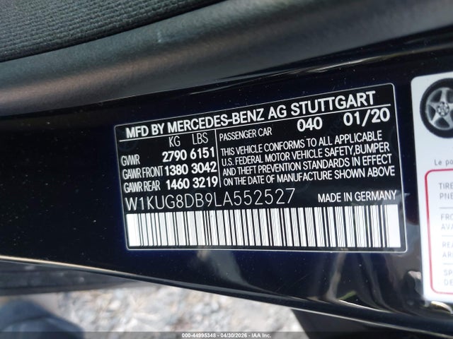 Mercedes-Benz S 560 2020 W1KUG8DB9LA552527 Image 9