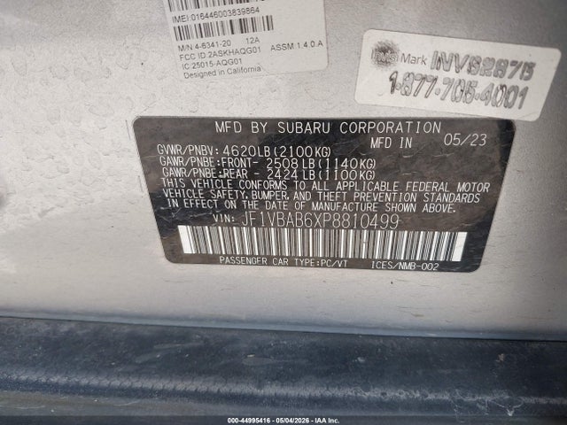 Subaru WRX 2023 JF1VBAB6XP8810499 Image 9