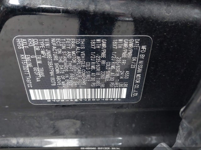 Aukcja sprzedaży 2023 Nissan Rogue Sv Fwd, vin: JN8BT3BA7PW418378, numer aukcji: 44995468