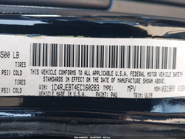 1C4RJEBT4EC160283 Jeep Grand Cherokee Limited