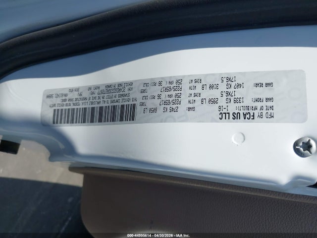 Aukcja sprzedaży 2016 Dodge Grand Caravan Sxt, vin: 2C4RDGCG3GR272877, numer aukcji: 44995614