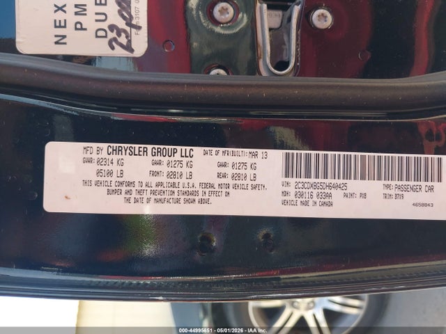 44995651 :رقم المزاد ، 2C3CDXBG5DH640425 vin ، 2013 Dodge Charger Se مزاد بيع