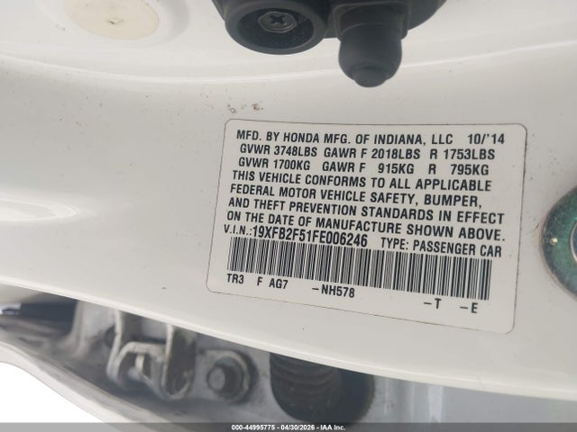 19XFB2F51FE006246 Honda Civic Lx