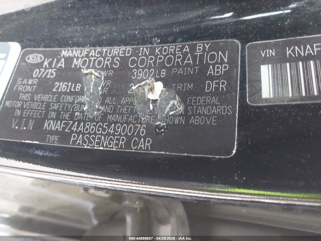 Продажа на аукционе авто 2016 Kia Forte Ex, vin: KNAFZ4A86G5490076, номер лота: 44995807