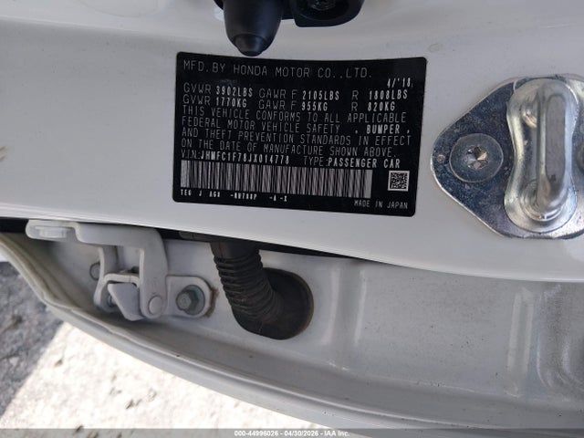 Продаж на аукціоні авто 2018 Honda Civic Ex-l, vin: JHMFC1F78JX014778, номер лоту: 44996026