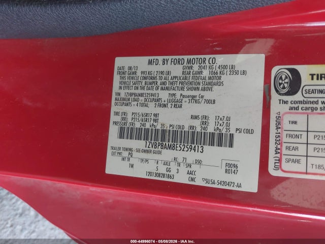 Aukcja sprzedaży 2014 Ford Mustang V6, vin: 1ZVBP8AM8E5259413, numer aukcji: 44996074