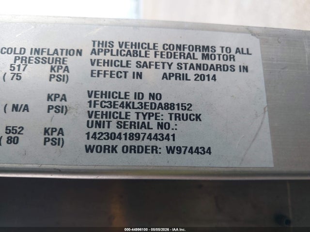 Ford E-450 Stripped 2014 1FC3E4KL3EDA88152 Image 8