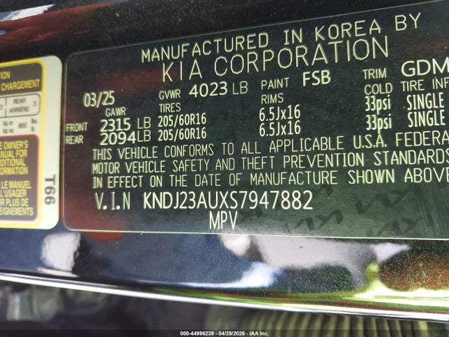 KIA SOUL LX 2025 KNDJ23AUXS7947882 Image 9