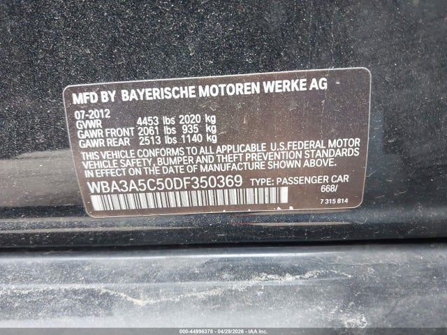 Продажа на аукционе авто 2013 Bmw 328i, vin: WBA3A5C50DF350369, номер лота: 44996378