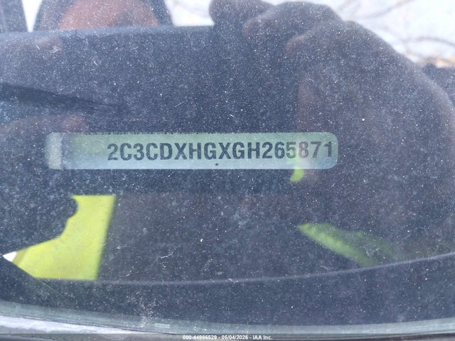 Auction sale of the 2016 Dodge Charger Sxt, vin: 2C3CDXHGXGH265871, lot number: 44996529