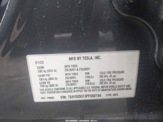 Продажа на аукционе авто 2023 Tesla Model Y Performance Dual Motor All-wheel Drive, vin: 7SAYGDEF3PF660194, номер лота: 44996592