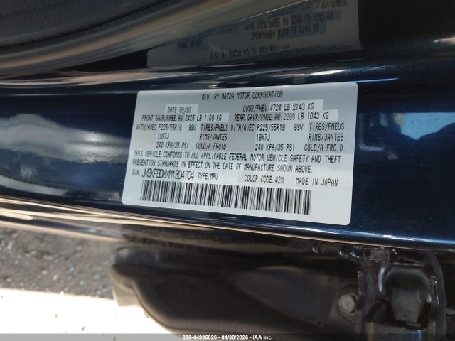 Продаж на аукціоні авто 2021 Mazda Cx-5 Grand Touring, vin: JM3KFBDMXM1304704, номер лоту: 44996626