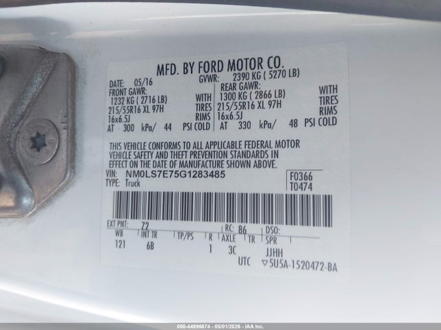Ford Transit Connect Xl 2016 NM0LS7E75G1283485 Image 9
