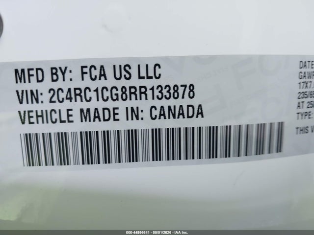 2C4RC1CG8RR133878 Chrysler Voyager Lx