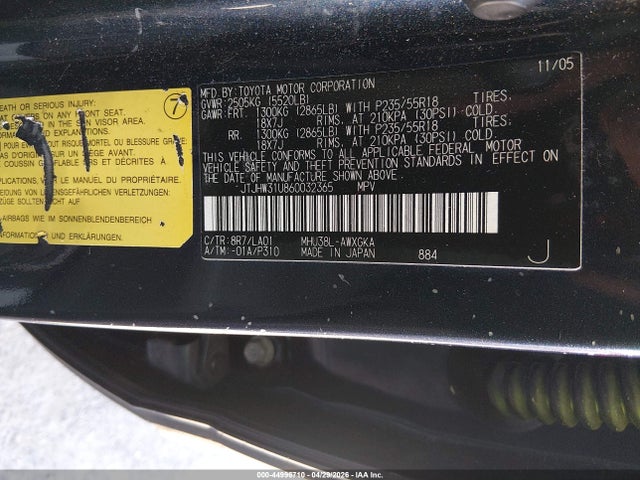 Продаж на аукціоні авто 2006 Lexus Rx 400h, vin: JTJHW31U860032365, номер лоту: 44996710