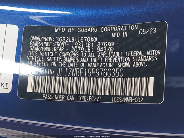Toyota Gr86 Premium 2023 JF1ZNBE19P9760350 Image 9