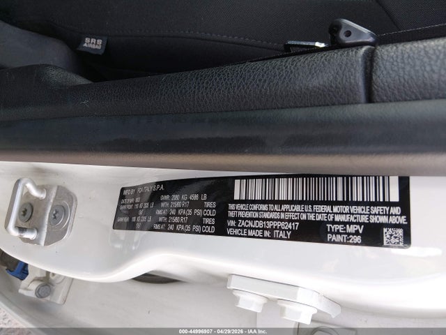 Aukcja sprzedaży 2023 Jeep Renegade Latitude 4x4, vin: ZACNJDB13PPP62417, numer aukcji: 44996907