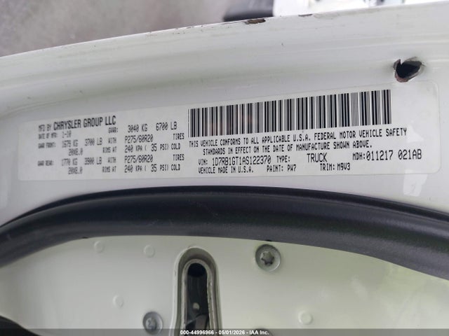 Aukcja sprzedaży 2010 Dodge Ram 1500 Slt/sport/trx, vin: 1D7RB1GT1AS122370, numer aukcji: 44996966