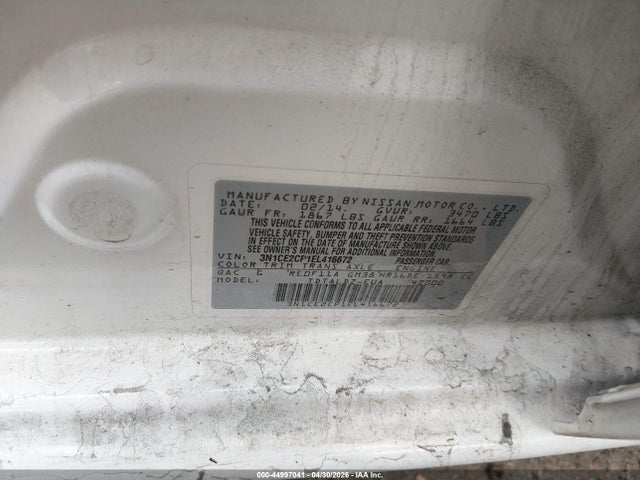 Продаж на аукціоні авто 2014 Nissan Versa Note S (sr)/s Plus/sv, vin: 3N1CE2CP1EL416672, номер лоту: 44997041