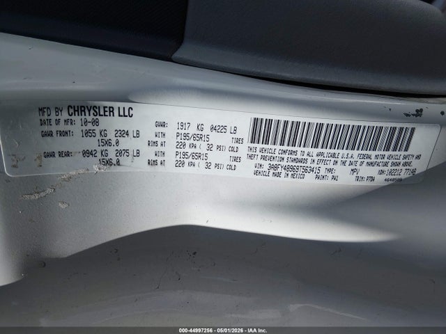 Продажа на аукционе авто 2009 Chrysler Pt Cruiser Lx, vin: 3A8FY48969T563415, номер лота: 44997256