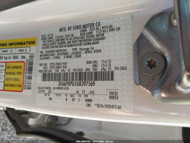 Ford Fusion Energi Se Luxury 2016 3FA6P0PU1GR397569 Image 9