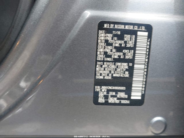 44997312 :رقم المزاد ، JN8AY2NCXH9505003 vin ، 2017 Nissan Armada Sl مزاد بيع