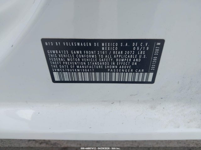 Volkswagen Jetta 2019 3VWC57BU5KM198417 Image 9