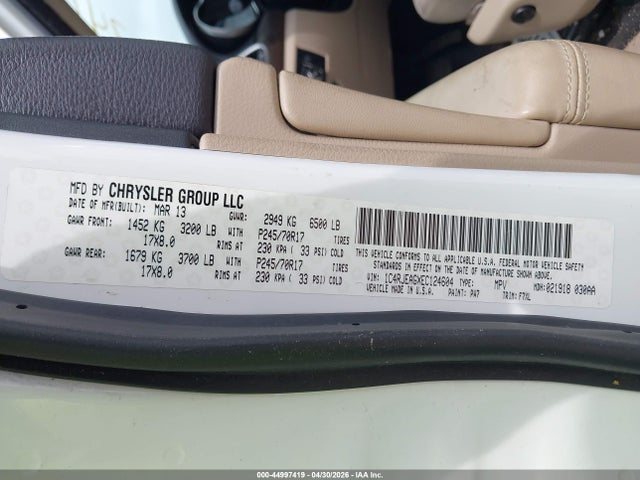 44997419 :رقم المزاد ، 1C4RJEAGXEC124604 vin ، 2014 Jeep Grand Cherokee Laredo مزاد بيع