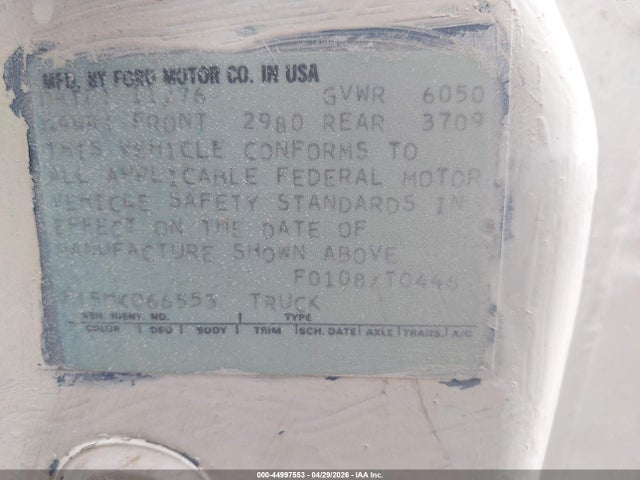 Aukcja sprzedaży 1977 Ford Ranger, vin: F15HK066553, numer aukcji: 44997553