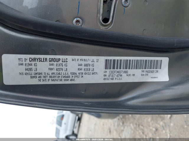Aukcja sprzedaży 2013 Dodge Dart Limited, vin: 1C3CDFCA0DD710883, numer aukcji: 44997575