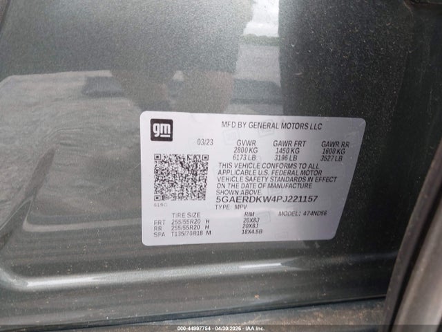 Продажа на аукционе авто 2023 Buick Enclave Avenir Fwd, vin: 5GAERDKW4PJ221157, номер лота: 44997754