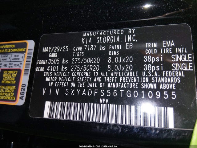 KIA Ev9 Land 2026 5XYADFS56TG010955 Image 9