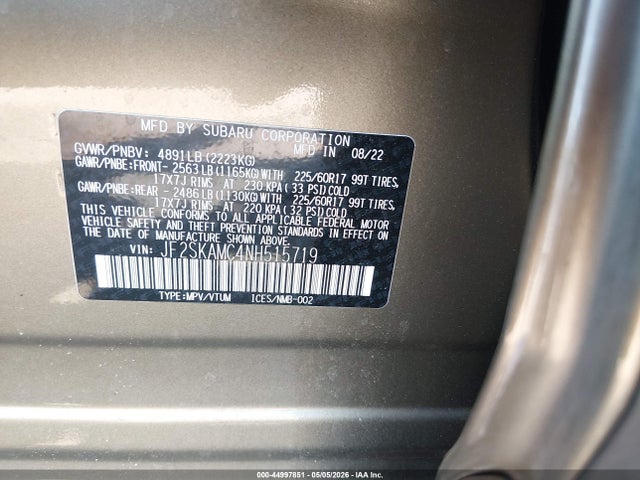 Subaru Forester Wilderness 2022 JF2SKAMC4NH515719 Image 9