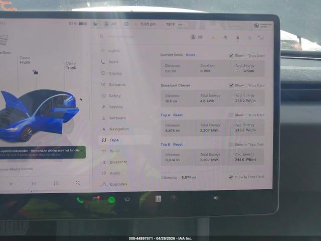 Aukcja sprzedaży 2025 Tesla Model 3 Long Range Rear-wheel Drive/standard Rear-wheel Drive, vin: 5YJ3E1EA0SF984308, numer aukcji: 44997871