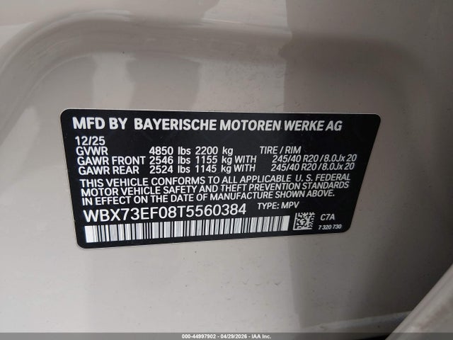 Продаж на аукціоні авто 2026 Bmw X1 Xdrive28i, vin: WBX73EF08T5560384, номер лоту: 44997902