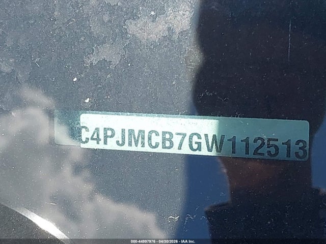 44997976 :رقم المزاد ، 1C4PJMCB7GW112513 vin ، 2016 Jeep Cherokee Latitude مزاد بيع