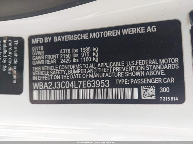 Продаж на аукціоні авто 2020 Bmw 230i Xdrive, vin: WBA2J3C04L7E63953, номер лоту: 44998043
