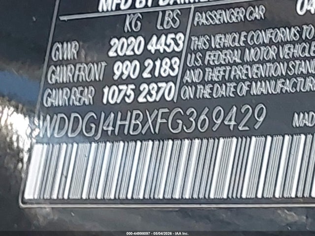 Продаж на аукціоні авто 2015 Mercedes-benz C 250, vin: WDDGJ4HBXFG369429, номер лоту: 44998097