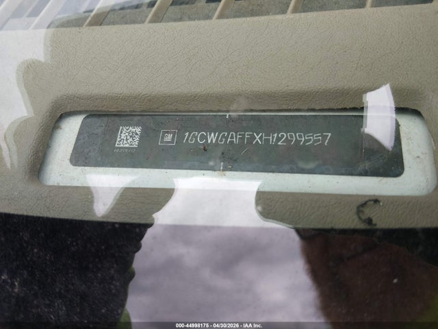 Продажа на аукционе авто 2017 Chevrolet Express 2500 Work Van, vin: 1GCWGAFFXH1299557, номер лота: 44998175