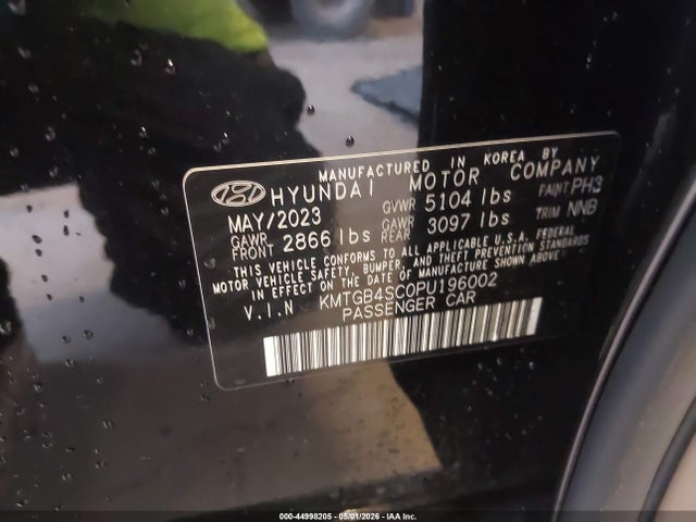 44998205 :رقم المزاد ، KMTGB4SC0PU196002 vin ، 2023 Genesis G80 2.5t Rwd مزاد بيع