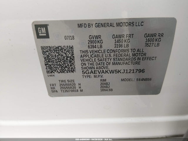 Aukcja sprzedaży 2019 Buick Enclave Awd Essence, vin: 5GAEVAKW5KJ121796, numer aukcji: 44998360