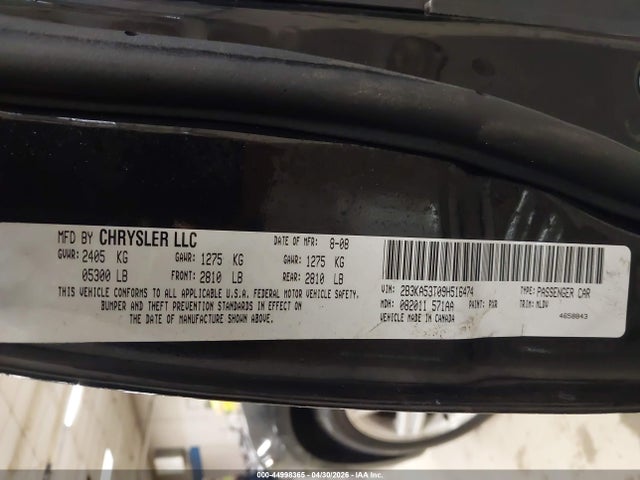 2009 Dodge Charger R/t მანქანა იყიდება აუქციონზე, vin: 2B3KA53T09H516474, აუქციონის ნომერი: 44998365