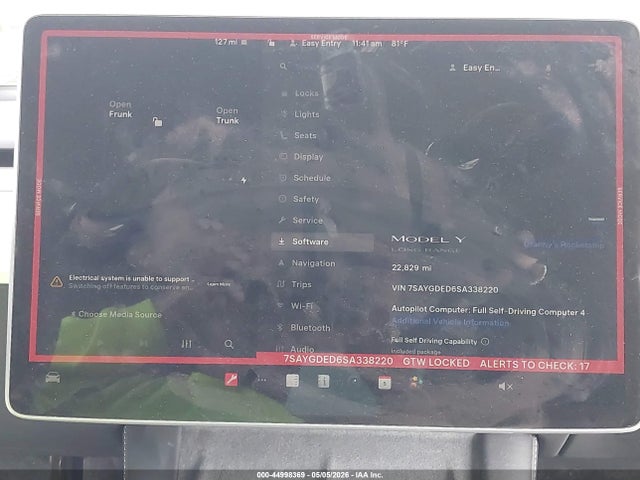 Продажа на аукционе авто 2025 Tesla Model Y Long Range Dual Motor Rear-wheel Drive, vin: 7SAYGDED6SA338220, номер лота: 44998369