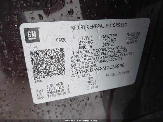 Продаж на аукціоні авто 2021 Cadillac Xt5 Awd Premium Luxury, vin: 1GYKNDR42MZ116996, номер лоту: 44998649