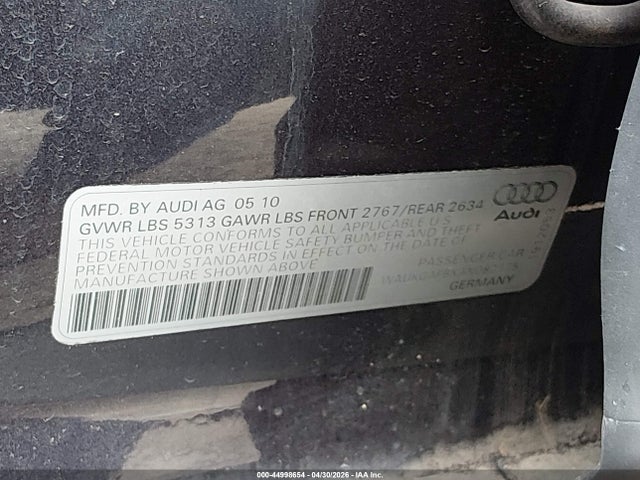 Aukcja sprzedaży 2010 Audi A6 3.0 Premium, vin: WAUKGAFBXAN082775, numer aukcji: 44998654