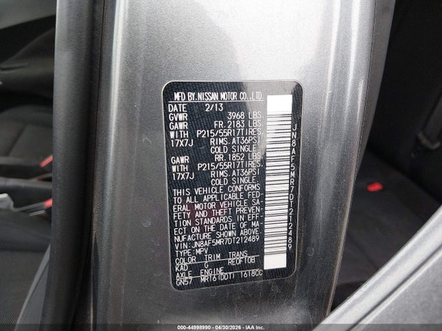 Aukcja sprzedaży 2013 Nissan Juke S, vin: JN8AF5MR7DT212489, numer aukcji: 44998990