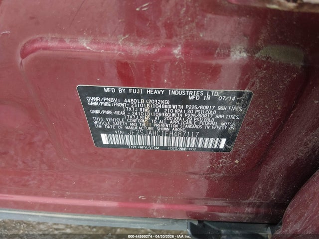 Продажа на аукционе авто 2015 Subaru Forester 2.5i Limited, vin: JF2SJAHC1FH487117, номер лота: 44999274
