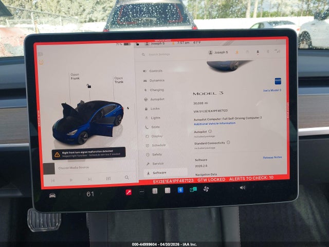 Продажа на аукционе авто 2023 Tesla Model 3 Rear-wheel Drive, vin: 5YJ3E1EA1PF467123, номер лота: 44999604