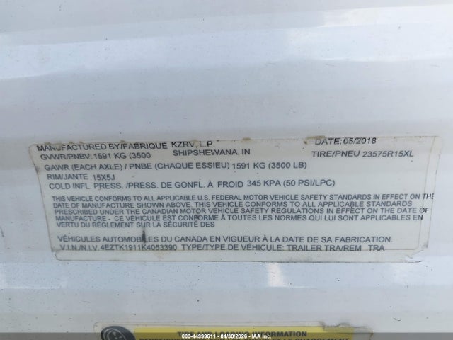 4EZTK1911K4053390 Kz Inc Sportsmen