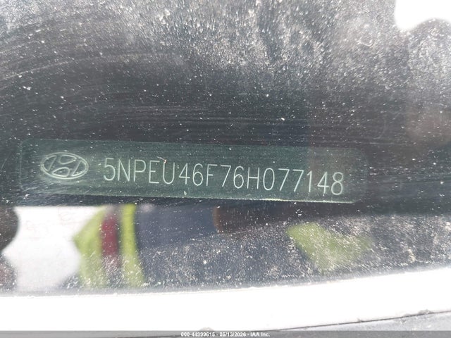 44999615 :رقم المزاد ، 5NPEU46F76H077148 vin ، 2006 Hyundai Sonata Gls V6/lx V6 مزاد بيع